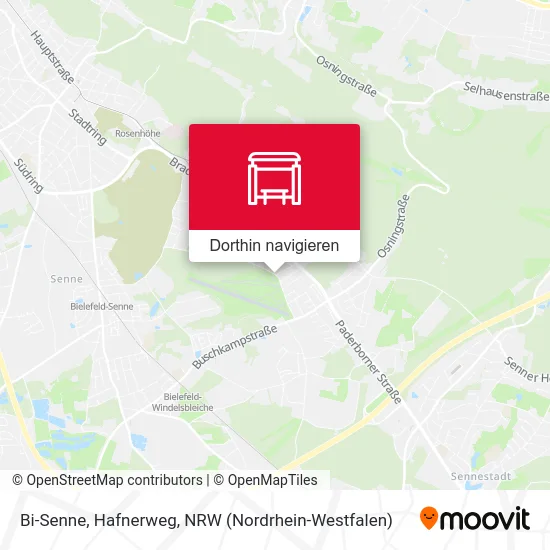 Bi-Senne, Hafnerweg Karte