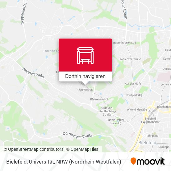 Bielefeld, Universität Karte