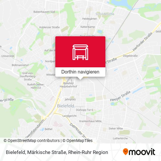 Bielefeld, Märkische Straße Karte