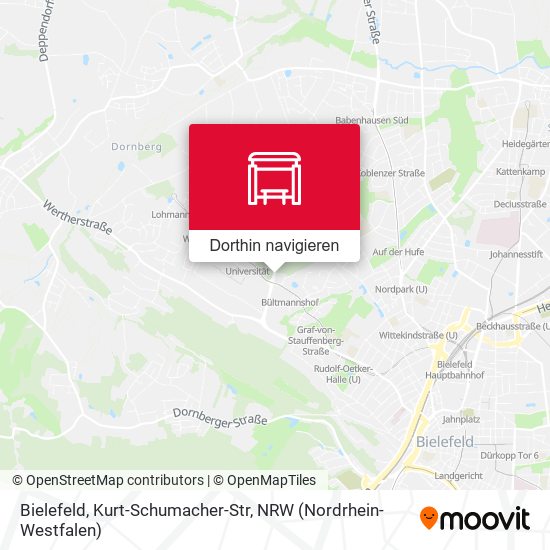 Bielefeld, Kurt-Schumacher-Str Karte