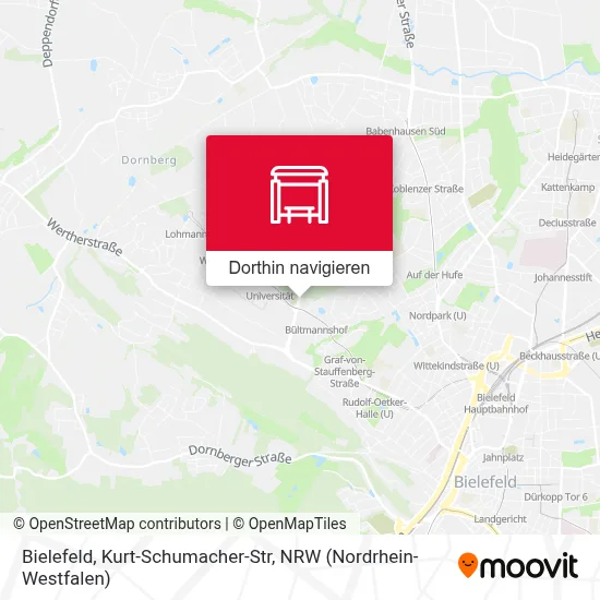 Bielefeld, Kurt-Schumacher-Str Karte