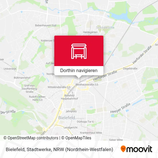 Bielefeld, Stadtwerke Karte
