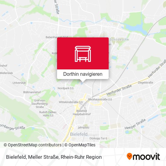 Bielefeld, Meller Straße Karte