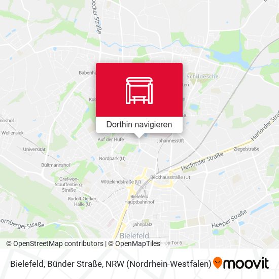 Bielefeld, Bünder Straße Karte