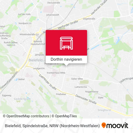Bielefeld, Spindelstraße Karte