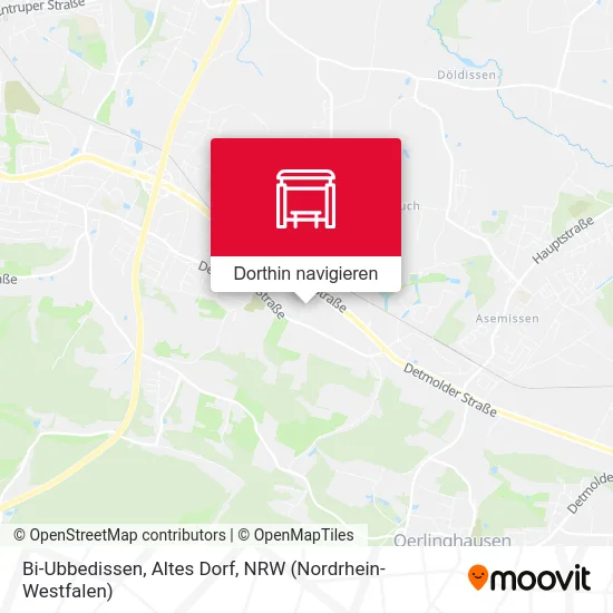 Bi-Ubbedissen, Altes Dorf Karte