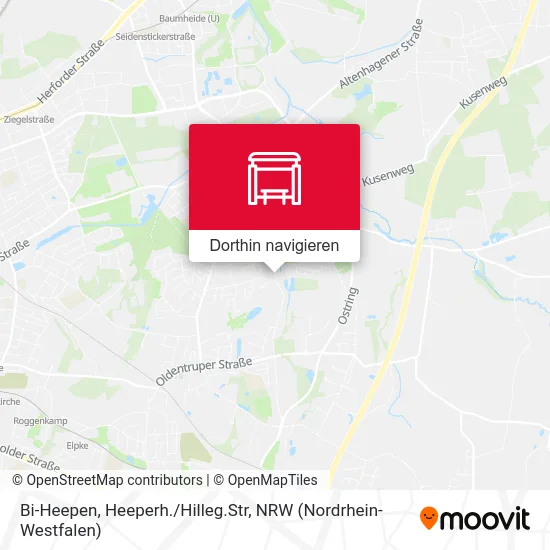 Bi-Heepen, Heeperh./Hilleg.Str Karte