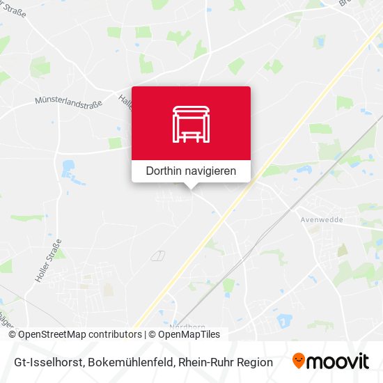 Gt-Isselhorst, Bokemühlenfeld Karte