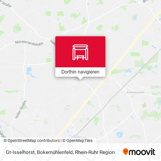 Gt-Isselhorst, Bokemühlenfeld Karte
