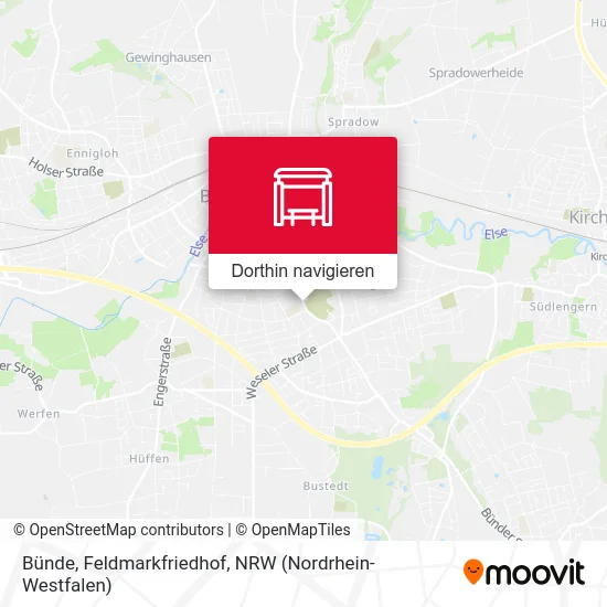 Bünde, Feldmarkfriedhof Karte