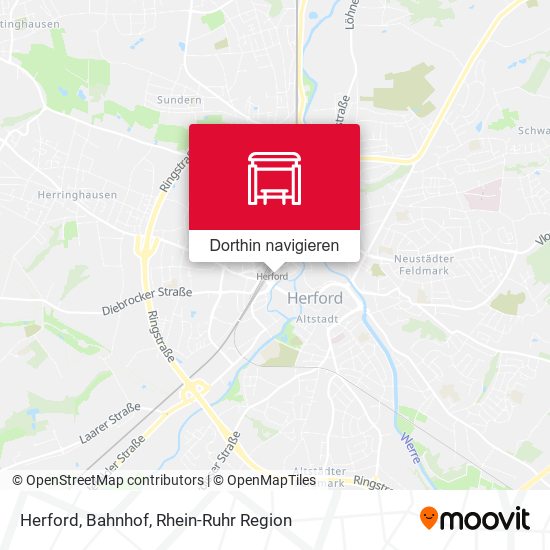 Herford, Bahnhof Karte
