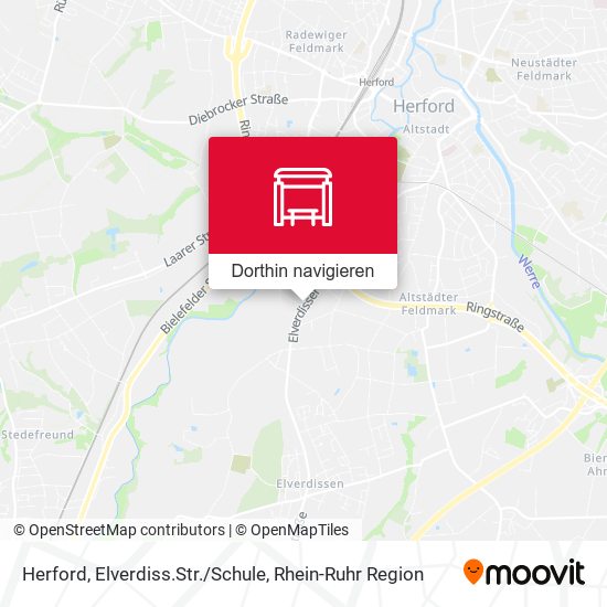 Herford, Elverdiss.Str./Schule Karte