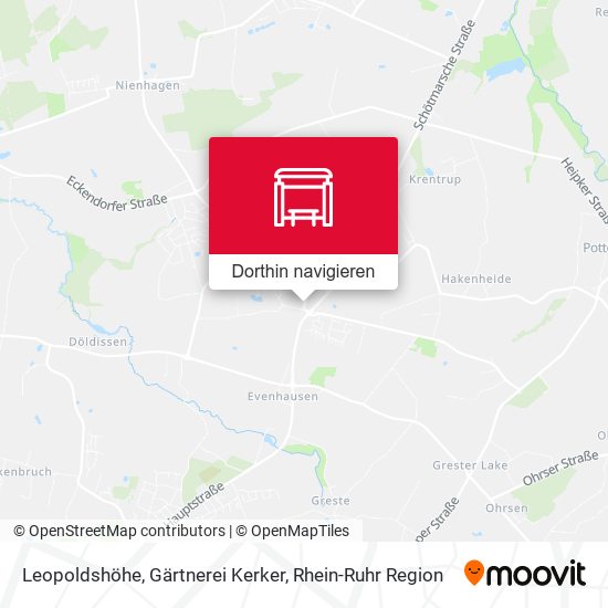 Leopoldshöhe, Gärtnerei Kerker Karte