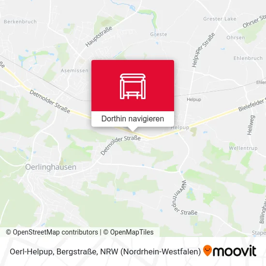 Oerl-Helpup, Bergstraße Karte