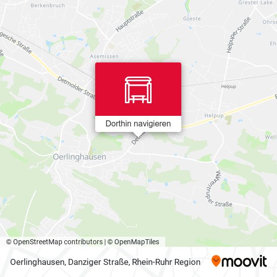 Oerlinghausen, Danziger Straße Karte