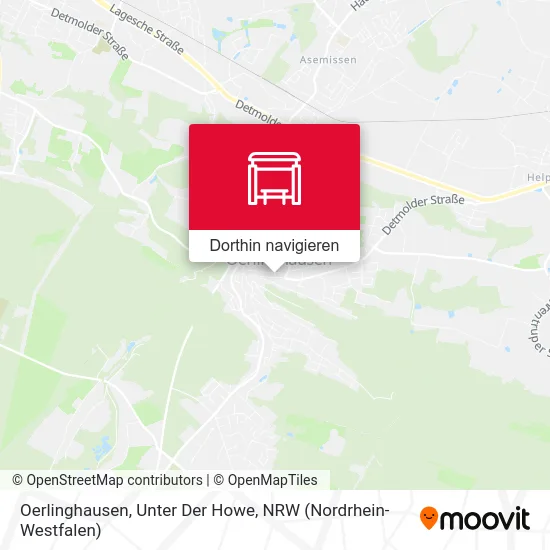 Oerlinghausen, Unter Der Howe Karte