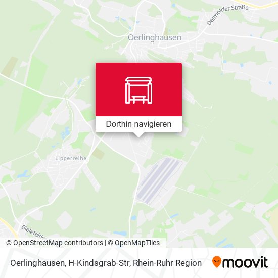 Oerlinghausen, H-Kindsgrab-Str Karte