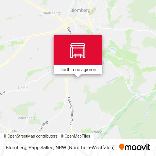 Blomberg, Pappelallee Karte