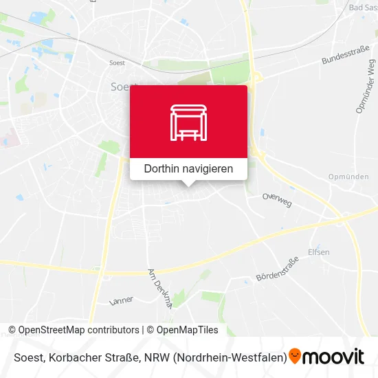 Soest, Korbacher Straße Karte