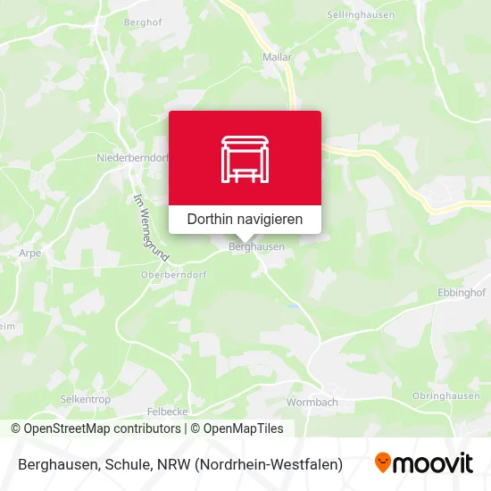 Berghausen, Schule Karte