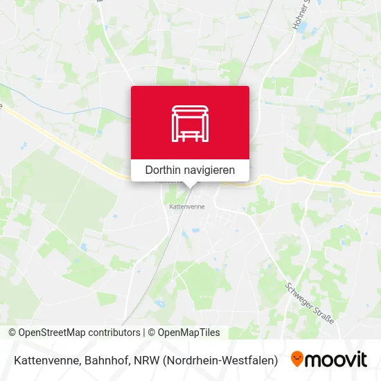 Kattenvenne, Bahnhof Karte