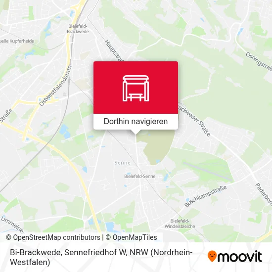 Bi-Brackwede, Sennefriedhof W Karte