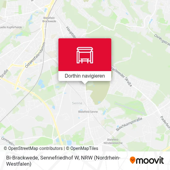 Bi-Brackwede, Sennefriedhof W Karte