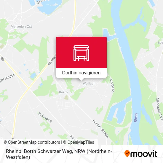 Rheinb. Borth Schwarzer Weg Karte