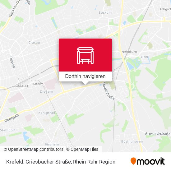 Krefeld, Griesbacher Straße Karte