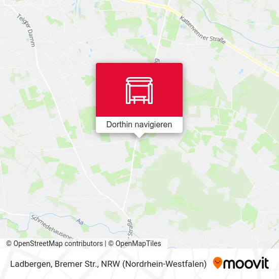 Ladbergen,  Bremer Str. Karte