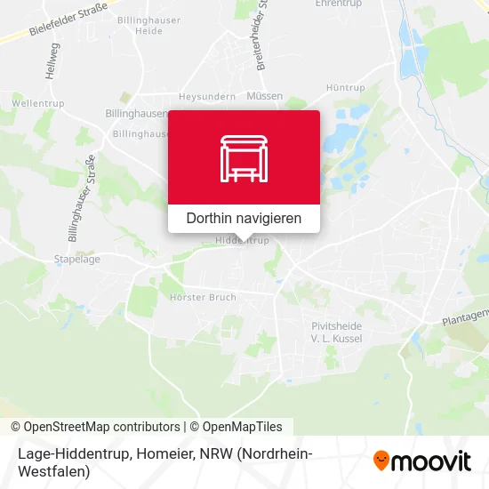 Lage-Hiddentrup, Homeier Karte