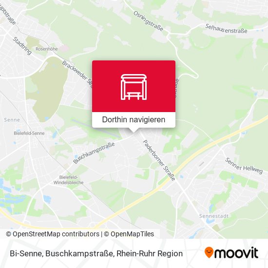 Bi-Senne, Buschkampstraße Karte