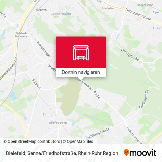 Bielefeld, Senne / Friedhofstraße Karte