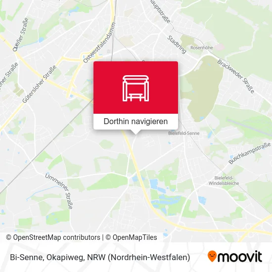 Bi-Senne, Okapiweg Karte