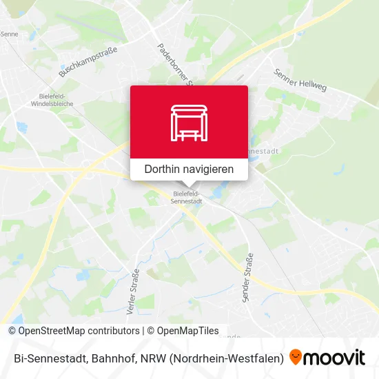 Bi-Sennestadt, Bahnhof Karte