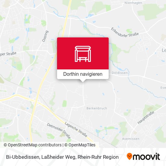Bi-Ubbedissen, Laßheider Weg Karte