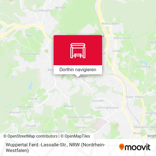 Wuppertal Ferd.-Lassalle-Str. Karte