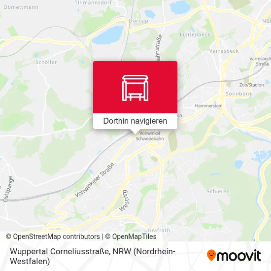 Wuppertal Corneliusstraße Karte