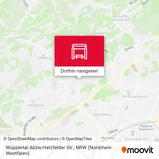 Wuppertal Abzw.Hatzfelder Str. Karte