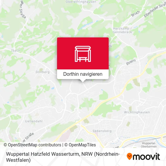 Wuppertal Hatzfeld Wasserturm Karte