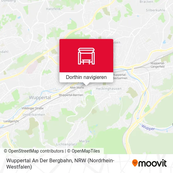 Wuppertal An Der Bergbahn Karte