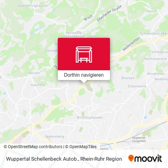 Wuppertal Schellenbeck Autob. Karte