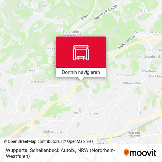Wuppertal Schellenbeck Autob. Karte