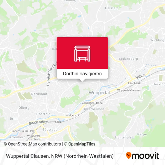 Wuppertal Clausen Karte
