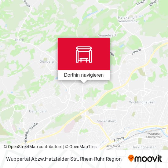 Wuppertal Abzw.Hatzfelder Str. Karte