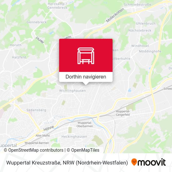 Wuppertal Kreuzstraße Karte