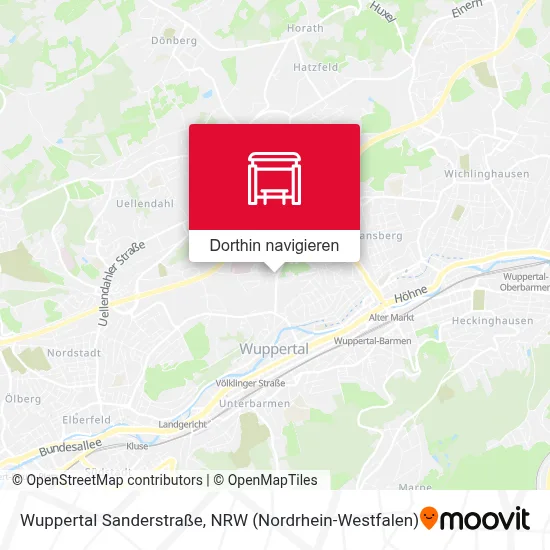 Wuppertal Sanderstraße Karte