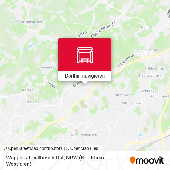 Wuppertal Dellbusch Ost Karte