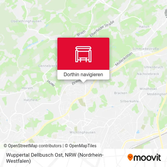 Wuppertal Dellbusch Ost Karte