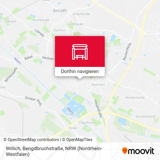 Willich, Bengdbruchstraße Karte